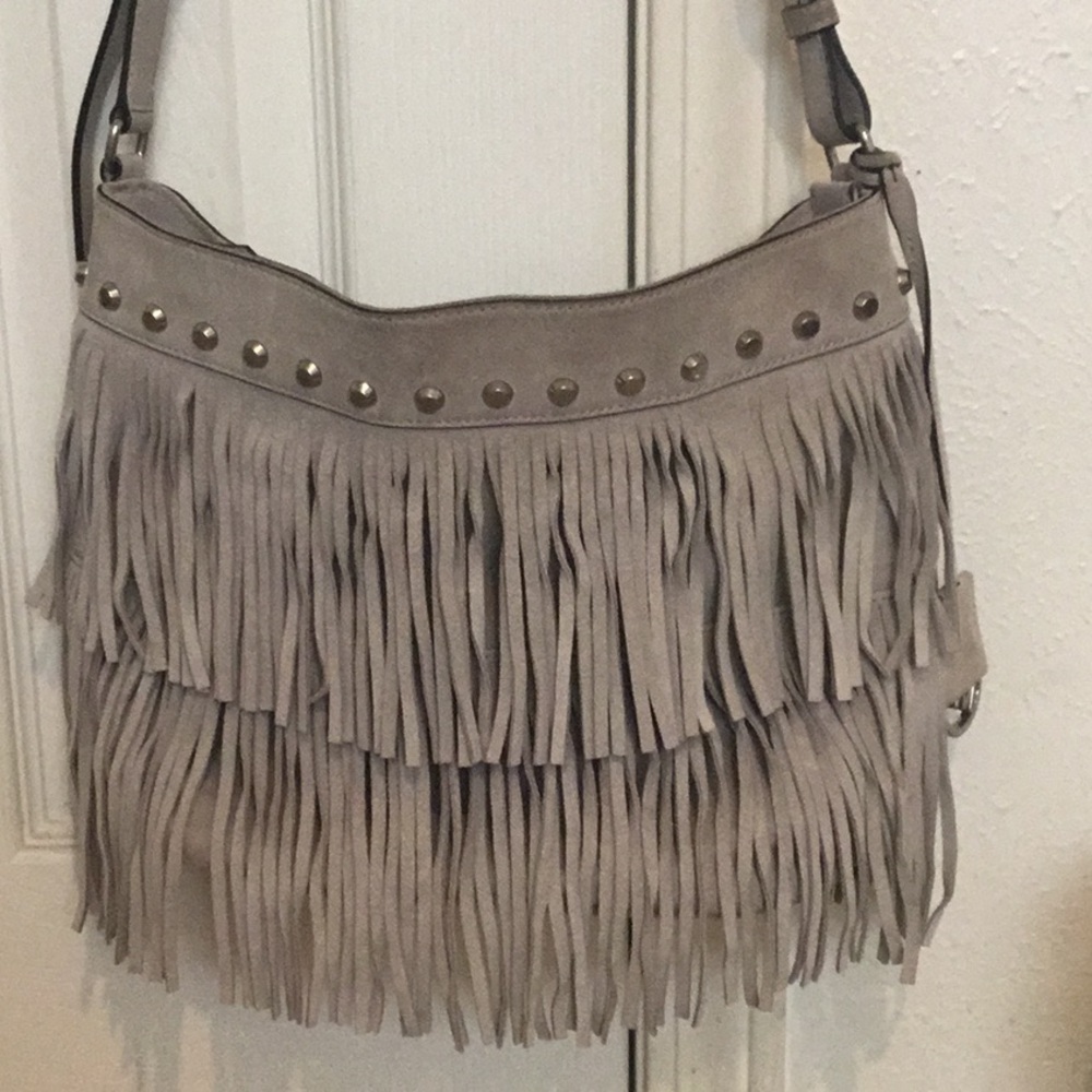 EUC Michael Kors Fringe Messenger Fringe Bag - Picture 3 of 16
